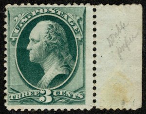 USA #158 F/VF OG H, margin at right, nice and fresh! Retails $200