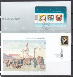 Canada Scott 2796-7 FDC - 2014 Christmas Issues