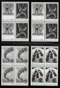 1990 Australia 4 different MNH blocks of 4 PHOTOGRAPHY SG 1291-4