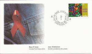 1996 Canada FDC Sc 1603 - Aids Awareness