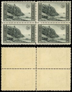 US Sc 746 MNH BLOCK of 4 - 1934 Nat'l Parks 7¢ Acadia - See Desc