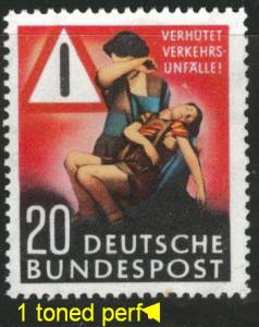 Germany Scott 694 MNH** 1953 Accident stamp CV$16 toned perf