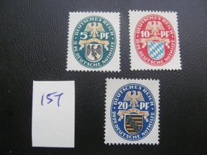 Germany 1925 MNH  SC B12-14  SET VF/XF 45 EUROS (157)