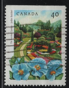 Canada 1991 used Sc 1311 40c The Butchart Gardens Top SE