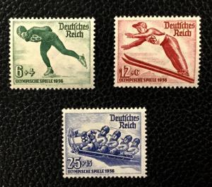 (BJ Stamps) GERMANY, B79-B81, 1935, set of 3 semi-postals, FVF, MNH. CV $55.00