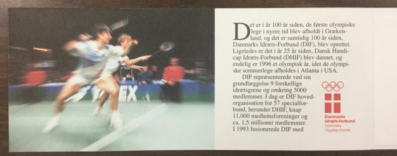 (BJ Stamps) DENMARK, #1048a. COMPLETE BOOKLET issued in 1996, MNH. CV $28.00.