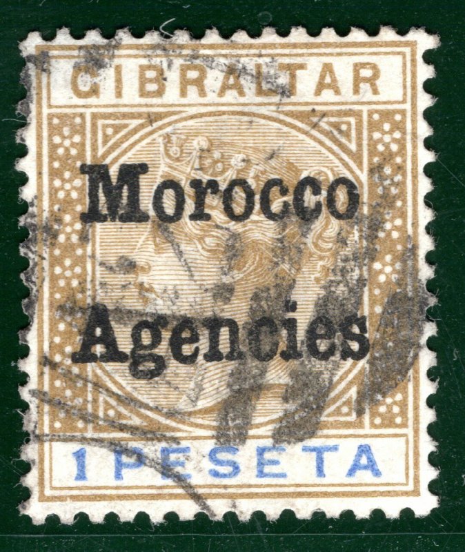 MOROCCO AGENCIES (Gibraltar) QV Stamp SG.7 1p (1898) Used Cat £35 SBLUE113