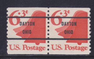 MNH Bureau Precancels: Dayton, OH #1518-71; 6.3c Bell Coil Pair