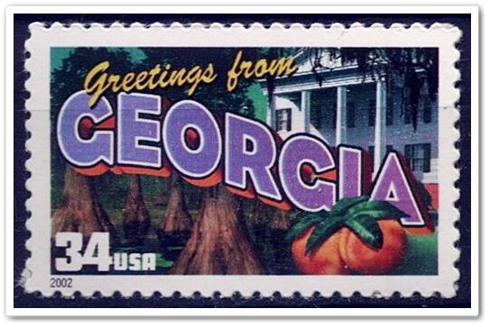 SC#3570 34¢ Greetings From America: Georgia MNH