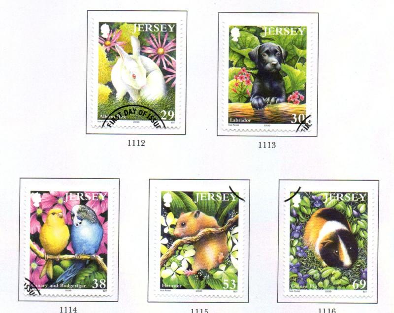 Jersey Sc 1093-97 2003 Pets stamp set used