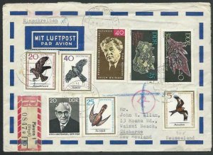 EAST GERMANY 1966 Registered airmail cover to New Zealand..................58000
