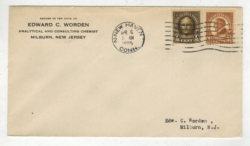 1925 OLD FIRST DAY COVER 551 NATHAN HALE NEW HAVEN CT BY EDWARD WORDEN