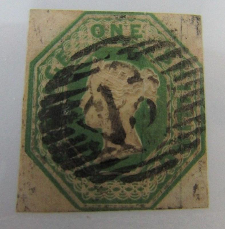 Rare 1847 Great Britain SC #5 QUEEN VICTORIA  used stamp cv$900