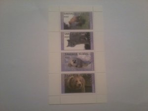 SAKHALIN 1996 SHEET WWF OSOS BEARS LINCES LYNX WILD CATS FOCAS SEALS WILDLIFE