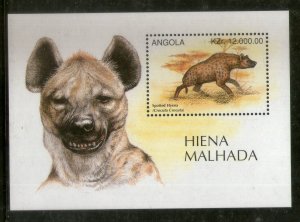 Angola 1996 Spotted Hyena Wildlife Animals Sc 956 M/s MNH # 5742