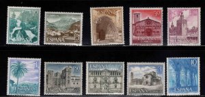 SPAIN Scott 1353-1362 MNH** 1966 Tourism set