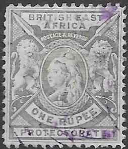 British East Africa  83  1896   one Rup. fine  used