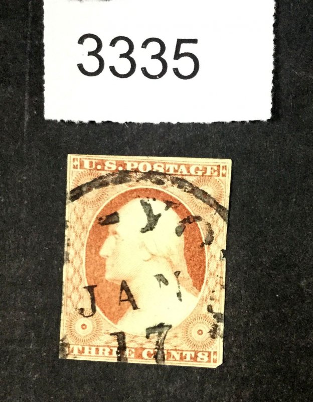 MOMEN: US STAMPS #11 USED JAN 17 LOT #3335