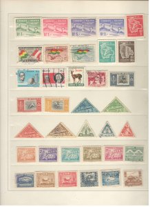 BOLIVIA COLLECTION ON STOCK SHEET MINT/USED