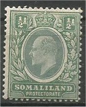 SOMALILAND PROT, 1904, MH 1/2p King Edward VII Scott 27