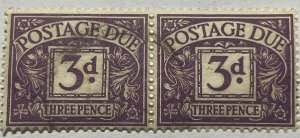 Great Britain postage due J49 used pair