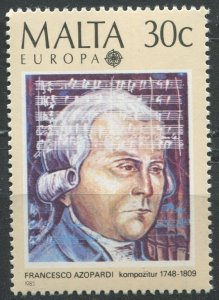 Malta Sc#661 MNH, 30c multi, Europa (C.E.P.T.) 1985 - European Year of Music ...