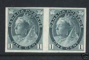 Canada #75a Mint Imperforate Pair **With Certificate**