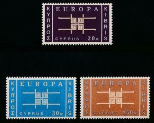 CYPRUS 229-31 MINT NH, EUROPA