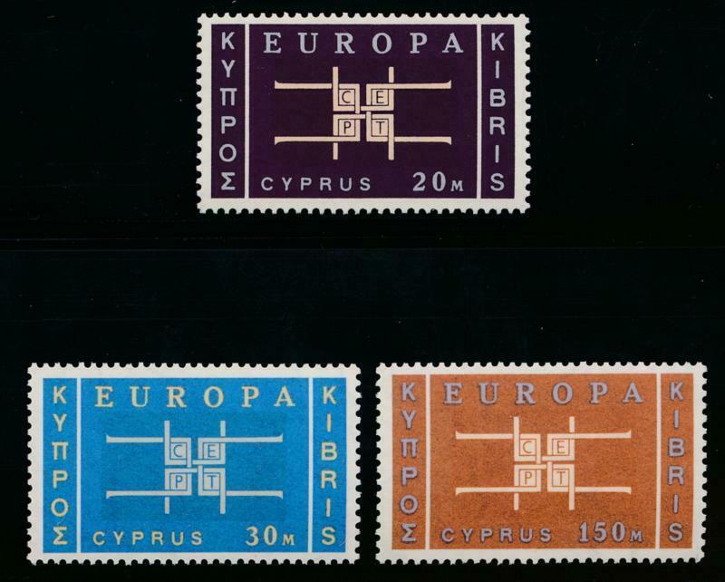 CYPRUS 229-31 MINT NH, EUROPA