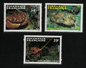 Fr. Polynesia Crabs Crustaceans 3v 1987 MNH SG#501-503
