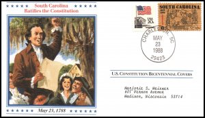 US South Carolina Ratifies the Constitution 1988 Cover