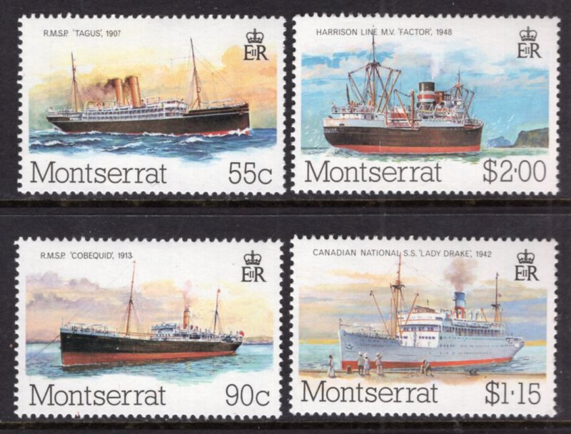 Montserrat 539-542 Ships MNH VF