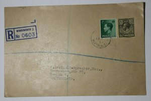 GB Registered Package Cover Wandsworth 3 Sc# 137 187