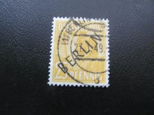 GERMANY BERLIN 1949 USED SIGNED SCHLEGEL SC 9N10 BLACK OVERPRINT XF 60 EUR (123)