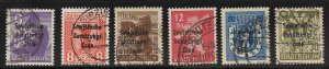 Germany - Soviet Occupation Workers Overprint - Mi201A-206A -F- VF - Used (Used)