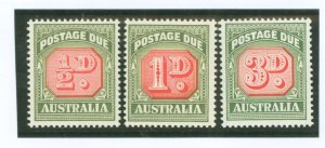 Australia  #J86a/J87a/J88 Unused Single