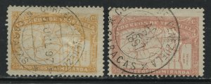 Venezuela 1896 25 and 50 centimos CDS used