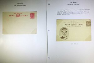 New Zealand Postal Card Collection. Exhibit Style pages 1879-1935 (14268) 
