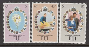 Fiji 442-444 Royal Wedding MNH VF