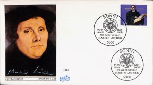 pz18, Germany FDC 1983 Martin Luther