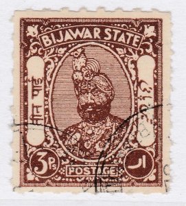 1936 INDIAN STATES BIJAWAR Maharaja Sarwant Singh 3d Used Stamp A29P28F40306-