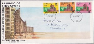 SINGAPORE 1967 Housing set FDC ............................................a4065