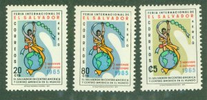 SALVADOR C228-30 MNH CV $3.55 BIN $2.00