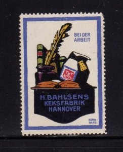 German Stamp - H. Bahlsen's Biscuit Factory At Work Artist Bernhard - MH