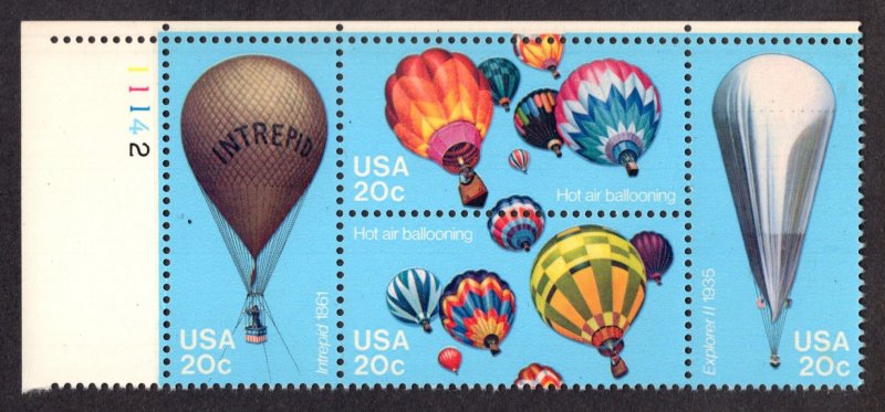 United States Scott #2032-35 MINT Plate Block NH OG, 4 beautiful stamps!