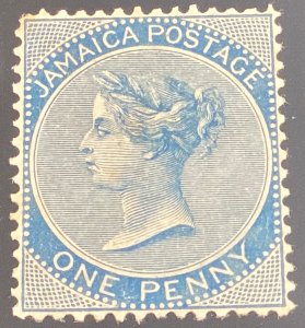 Jamaica #17 Mint 1884 1p blue watermark 2 Victoria