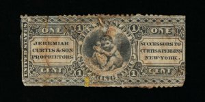 VERY AFFORDABLE #RS66a PRIVATE DIE JEREMIAH CURTIS MEDICINE DIE-I ON OLD PAPER