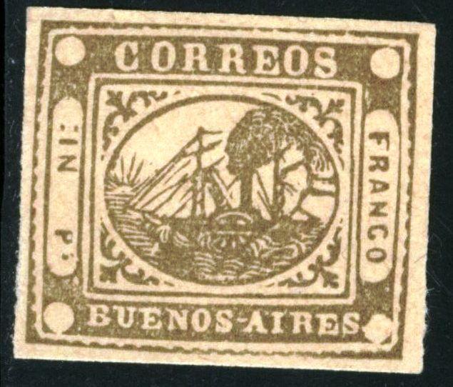 Argentina Buenos Aires - SC #1 - MINT (Forgery??) - 1858 - Item BUENOSAIRES006