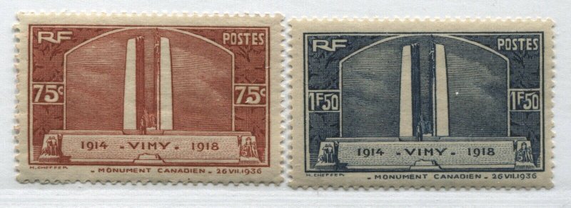 France 1936 Vimy set of 2 mint o.g. hinged