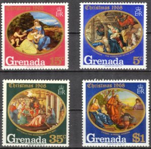 Grenada 1968 Art Paintings Christmas Set of 4 MNH